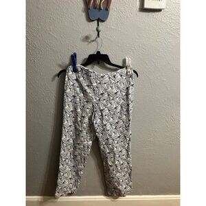 Brooks Brothers Irish Linen‎ Pants Blue & White Size 6 Lined Women's